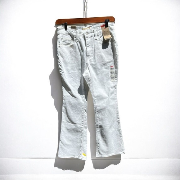 🌻NEW w.tags Levi's White 726 High Rise Flare Jeans Women's Size 30 - Picture 2 of 14